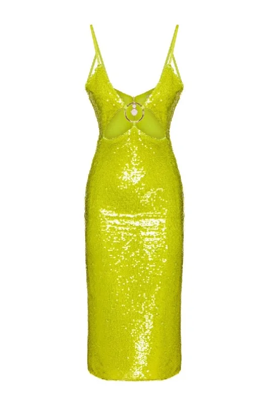 SURI GREEN SEQUIN DRESS