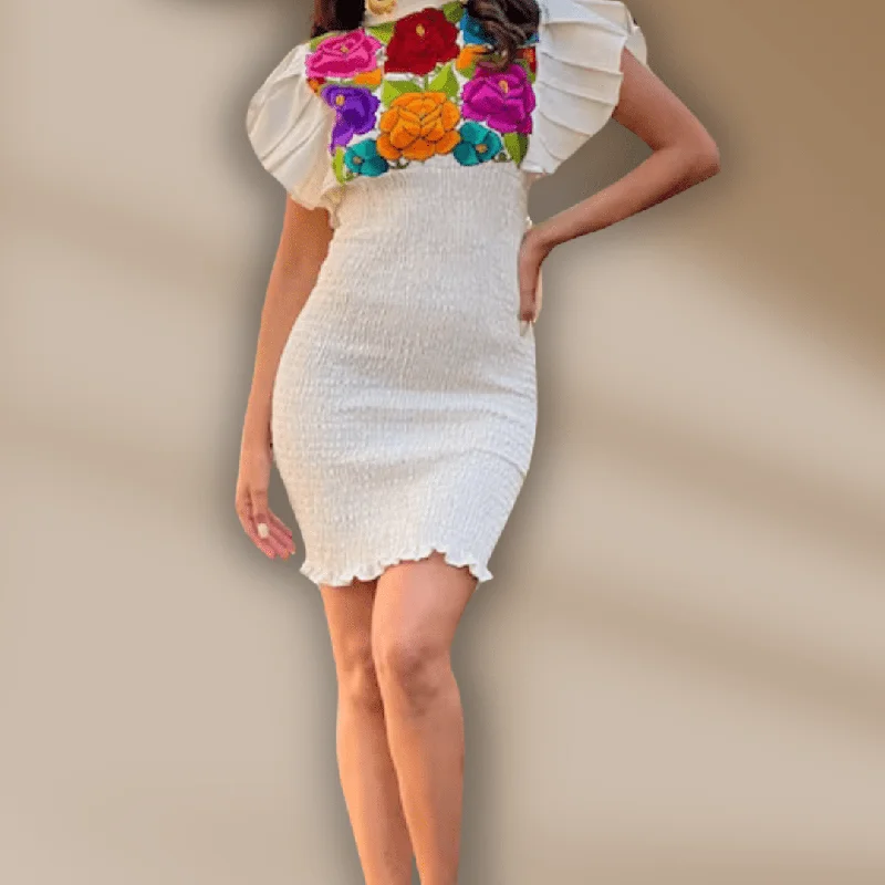 Zinia Elastic Mexican Dress