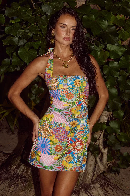 ANACAPRI MINI DRESS - ANACAPRI PINK Comfortable Boho Mini Dress
