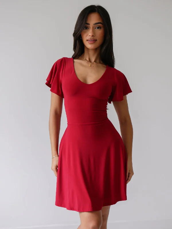 Ava Reversible Mini Dress Casual Button-Up Mini Dress