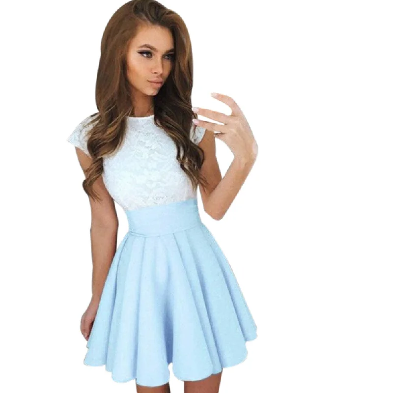 Casual Lace Party Cocktail Mini Dress Modern Satin Mini Dress