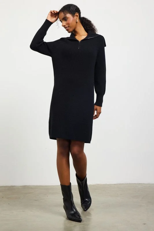 Chelsie Knit Mini Dress Elegant Velvet Mini Dress