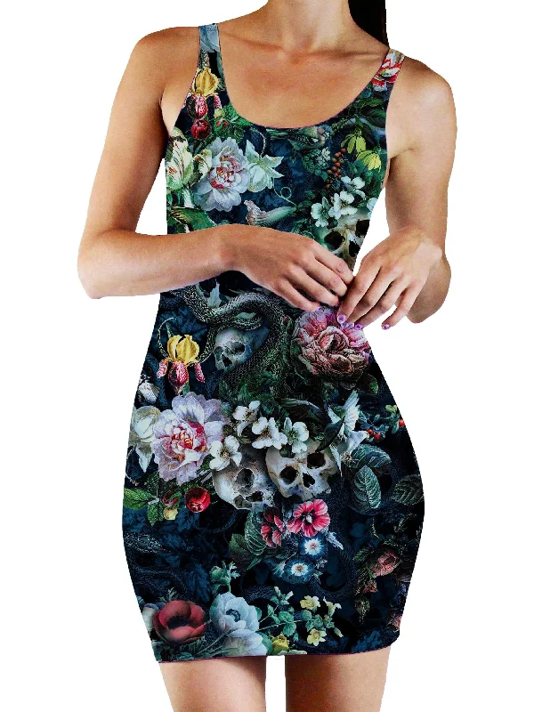 Dark Splendor Bodycon Mini Dress Elegant Lace-Up Mini Dress