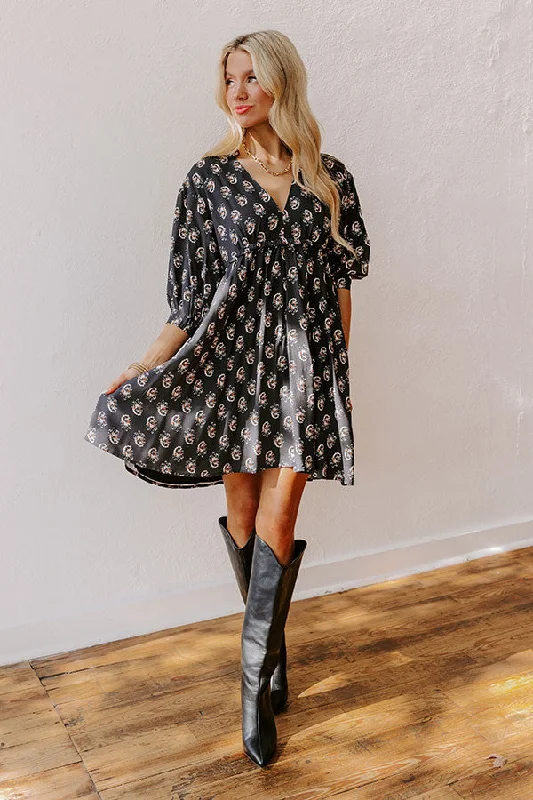Downtown Happy Hour Floral Mini Dress Comfortable Wrap Mini Dress