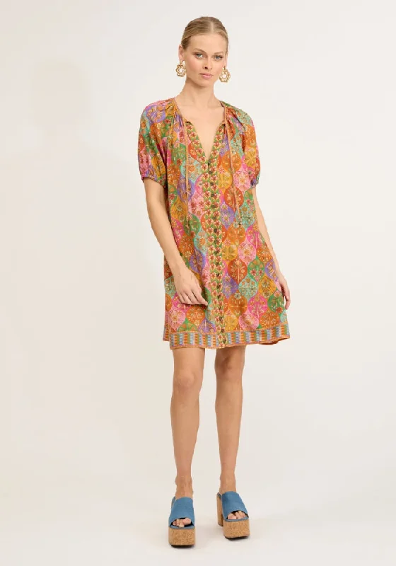 Harper Mini Dress - Kasbah Cozy Cotton Mini Dress