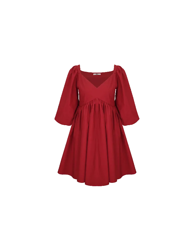 NONI MINI DRESS GARNET Trendy Lace Mini Dress