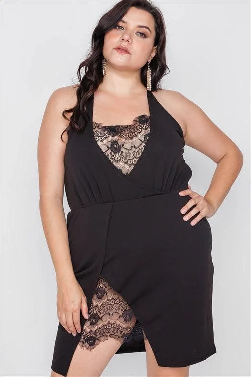 Plus Size Bodycon Mini Dress Comfortable Smocked Mini Dress