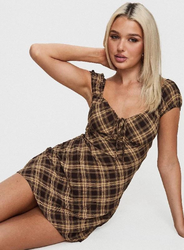Wondera Mini Dress Multi Comfortable Ruffle Mini Dress