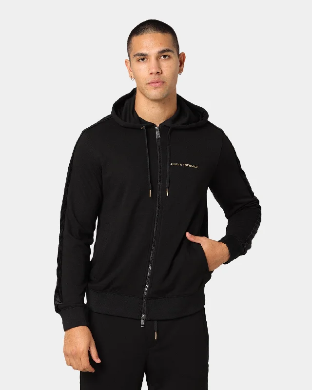 Armani Exchange Armani Exchange Felpa Jacket Black Belted Jacket Elasticated Jacket Padded Jacket