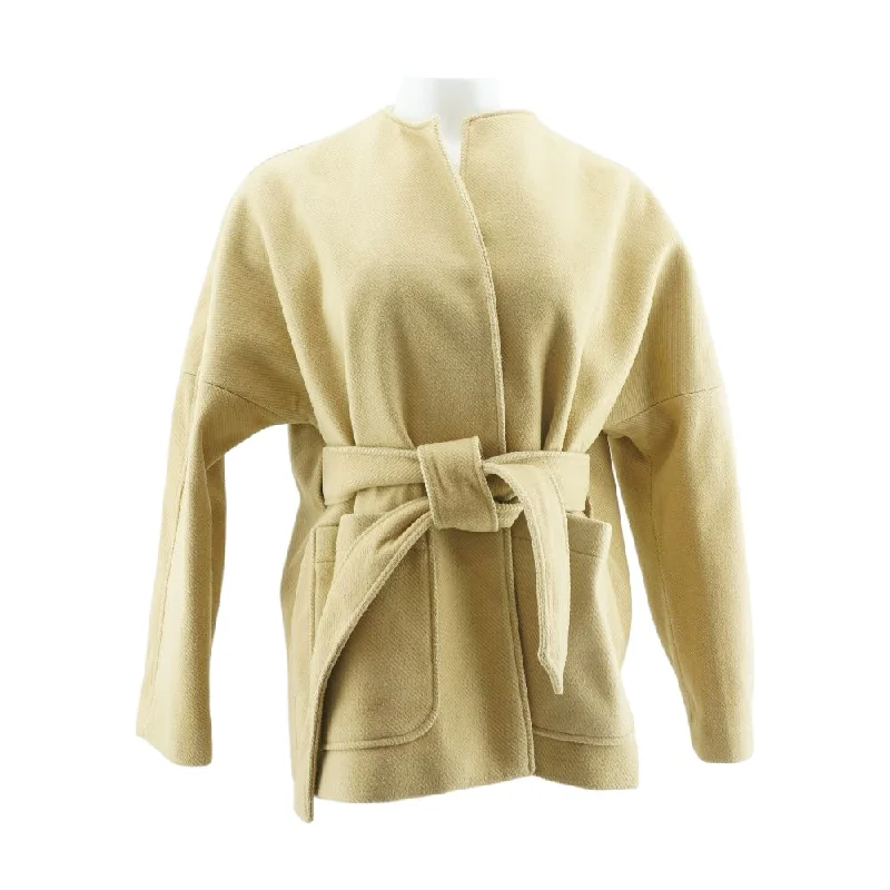 Beige Solid Jacket Quilted Jacket Puffer Jacket Insulated Jacket