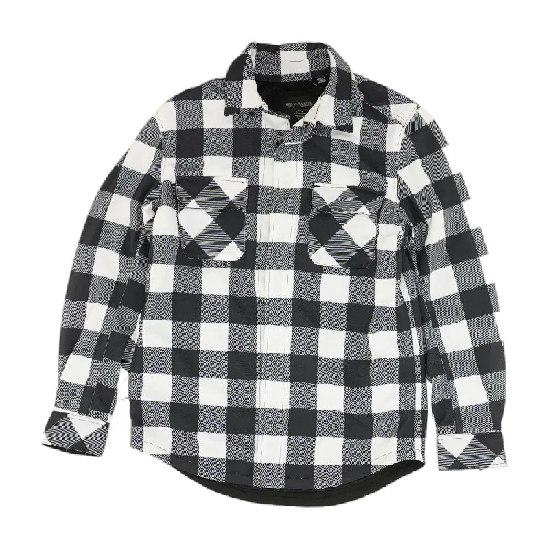 Black Check Jacket Faux Fur Jacket Real Fur Jacket Shearling Jacket