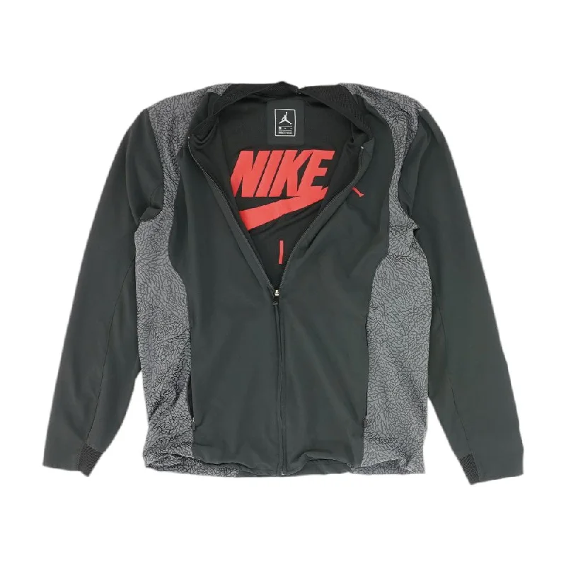 Black Misc Lightweight Jacket Hoodie Zip-Up Jacket Button-Up Jacket