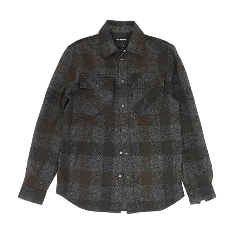 Black Plaid Lightweight Jacket Nylon Jacket Polyester Jacket Spandex Jacket