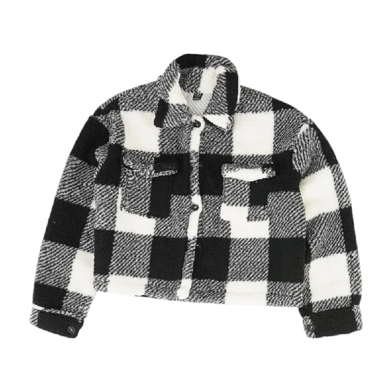 Black Plaid Lightweight Jacket Wool Fabric Cashmere Fabric Tweed Fabric
