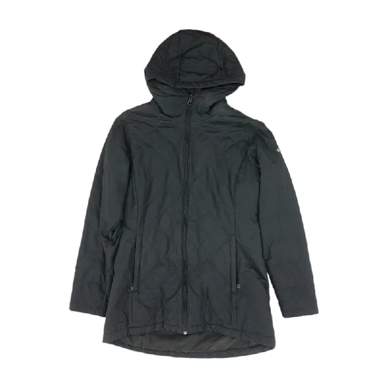 Black Solid Active Jacket Knit Jacket Woven Jacket Fleece Jacket