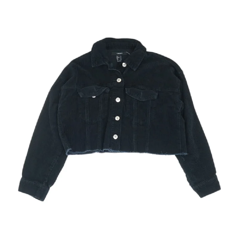 Black Solid Jacket V-Neck Jacket Boat Neck Jacket Square Neck Jacket