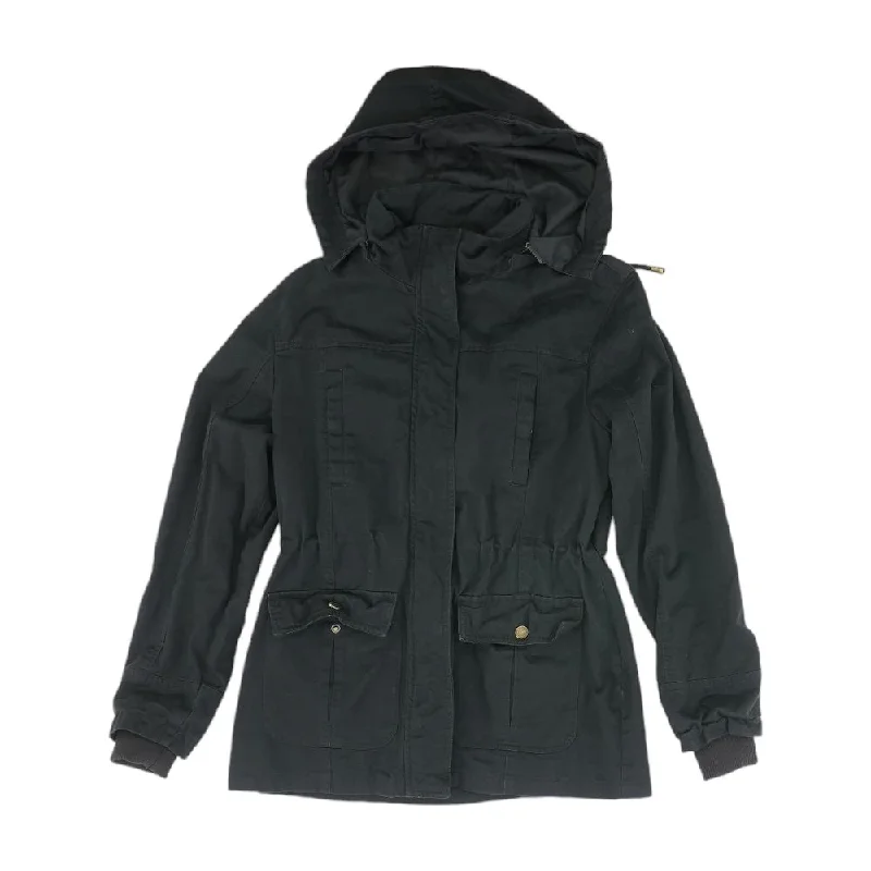 Black Solid Jacket Fleece Jacket Down Jacket Feather Jacket