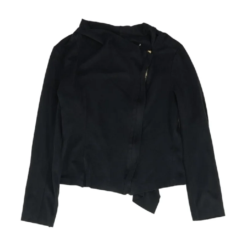 Black Solid Lightweight Jacket Fitted Jacket Loose Jacket Oversized Jacket