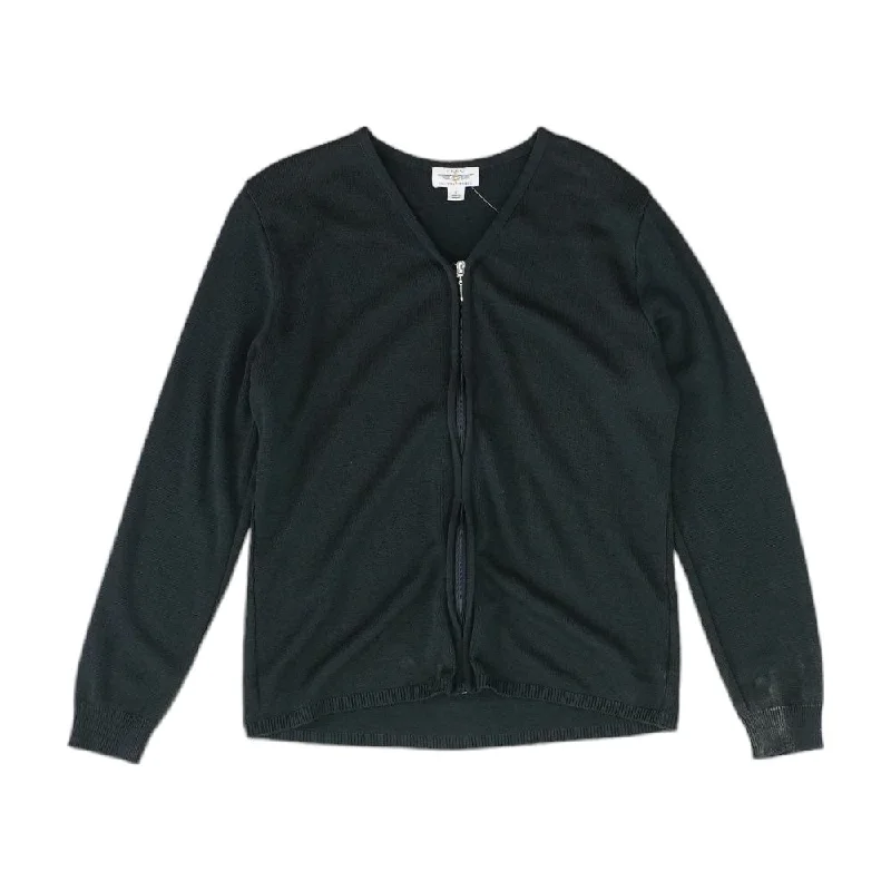 Black Solid Lightweight Jacket Notch Collar Jacket Peter Pan Collar Jacket Cowl Neck Jacket