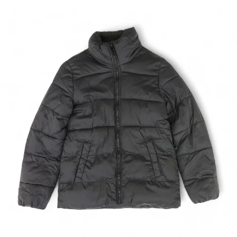 Black Solid Puffer Jacket Print Jacket Jacquard Jacket Patchwork Jacket