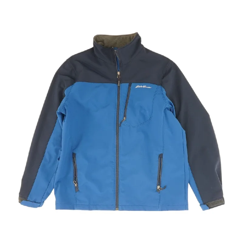 Blue Color Block Lightweight Jacket Jersey Jacket Tulle Jacket Batik Jacket