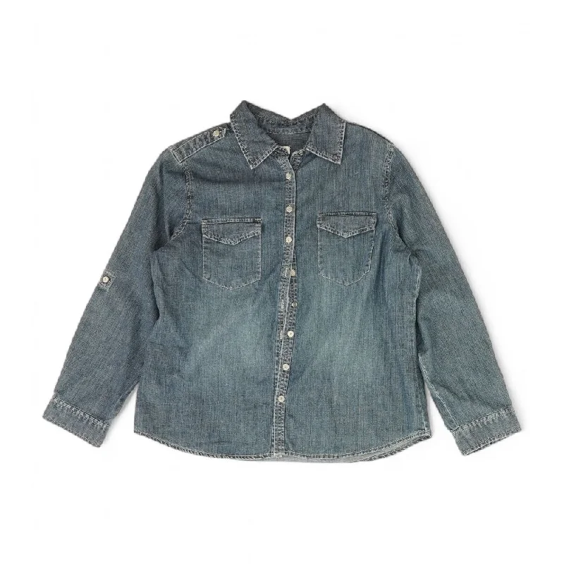 Blue Solid Denim Jacket Trench Coat Raincoat Waterproof Jacket