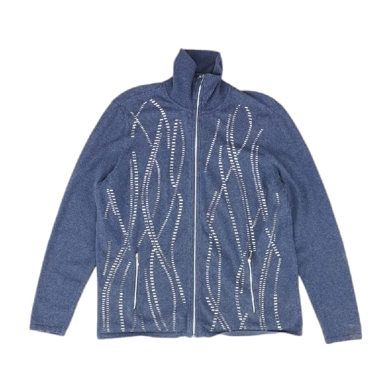 Blue Solid Lightweight Jacket Elasticated Jacket Padded Jacket Insulated Jacket