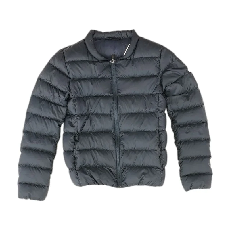 Blue Solid Puffer Jacket Faux Fur Jacket Real Fur Jacket Shearling Jacket