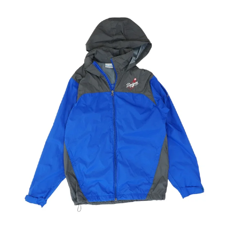 Blue Solid Rain Jacket Jacket Blazer Coat