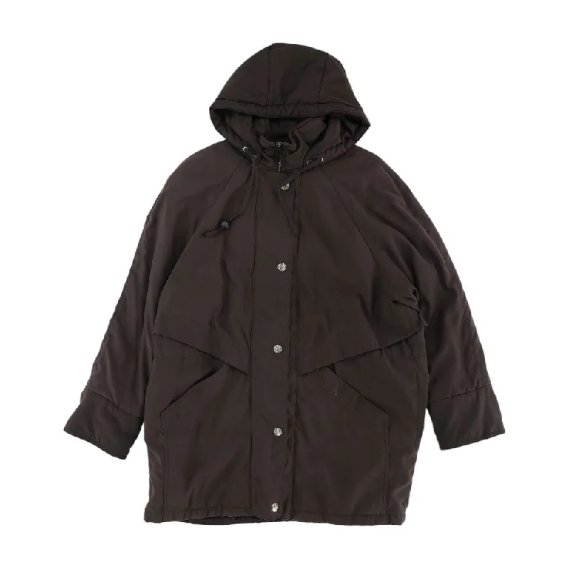 Brown Solid Jacket Tailored Jacket Straight Jacket A-Line Jacket