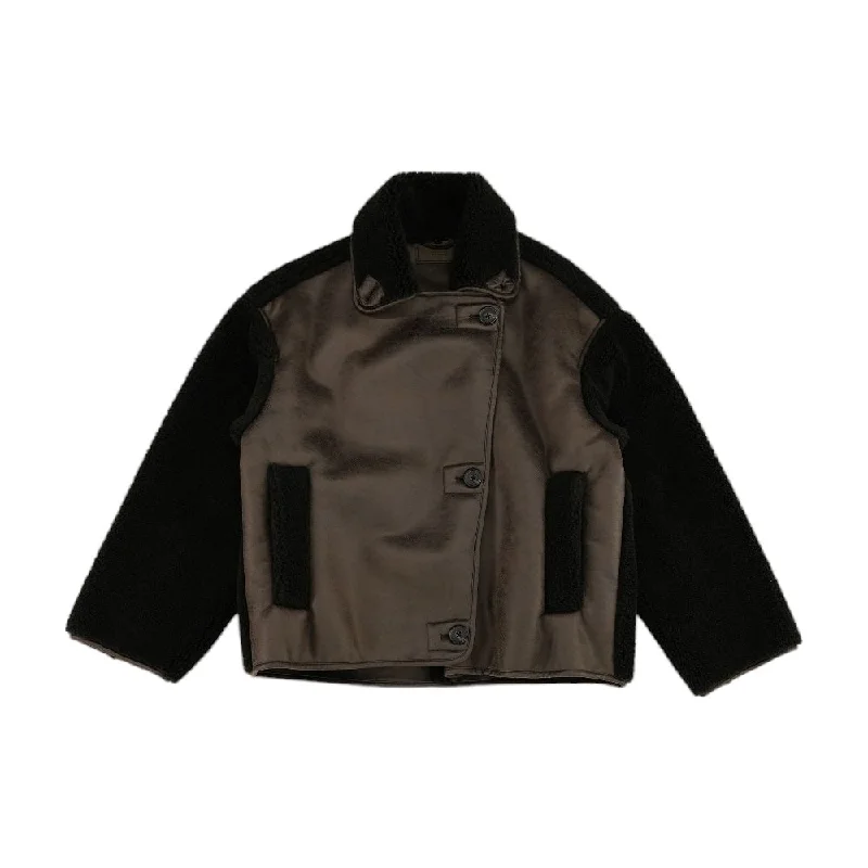 Brown Solid Jacket Satin Jacket Silk Jacket Chiffon Jacket