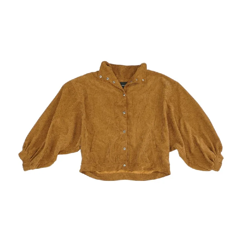 Brown Solid Lightweight Jacket Elasticated Jacket Padded Jacket Insulated Jacket