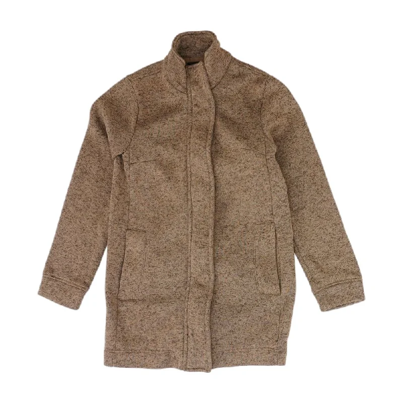 Brown Solid Lightweight Jacket Tailored Jacket Straight Jacket A-Line Jacket