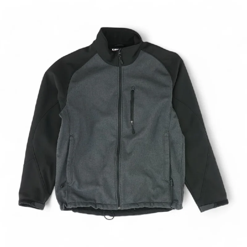 Charcoal Color Block Jacket Wool Jacket Cashmere Jacket Tweed Jacket