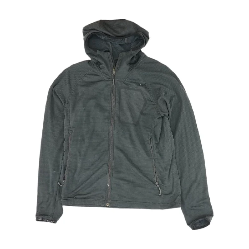 Charcoal Solid Lightweight Jacket Ribbed Jacket Pleated Jacket Ruffled Jacket