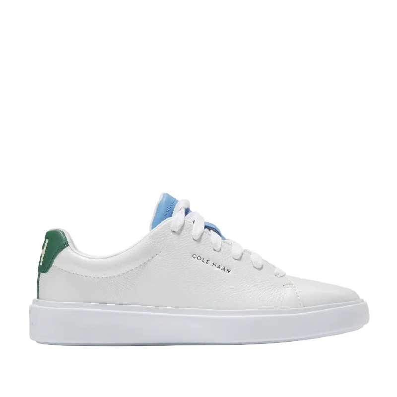 Cole Haan Women's Grand Crosscourt Traveler Sneaker in Optic White/Green Jacket Anorak Shell Jacket Lightweight Jacket