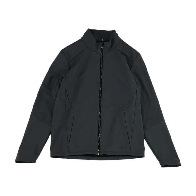 Gray Solid Jacket Nylon Jacket Polyester Jacket Spandex Jacket