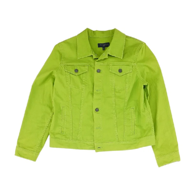 Green Solid Denim Jacket Embroidered Jacket Appliqued Jacket Beaded Jacket