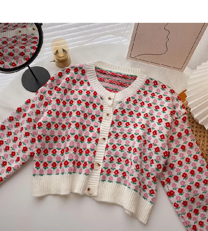 Knitwear women's small long sleeve short age reducing jacket  5848 Quilted Jacket Puffer Jacket Insulated Jacket