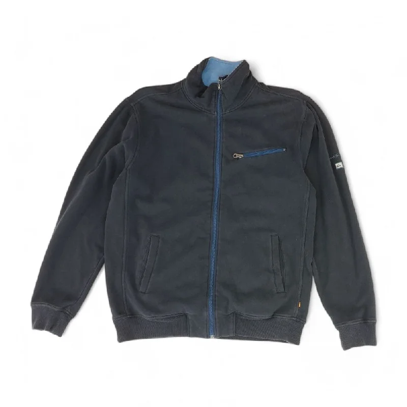 Navy Solid Active Jacket Denim Jacket Leather Jacket Suede Jacket
