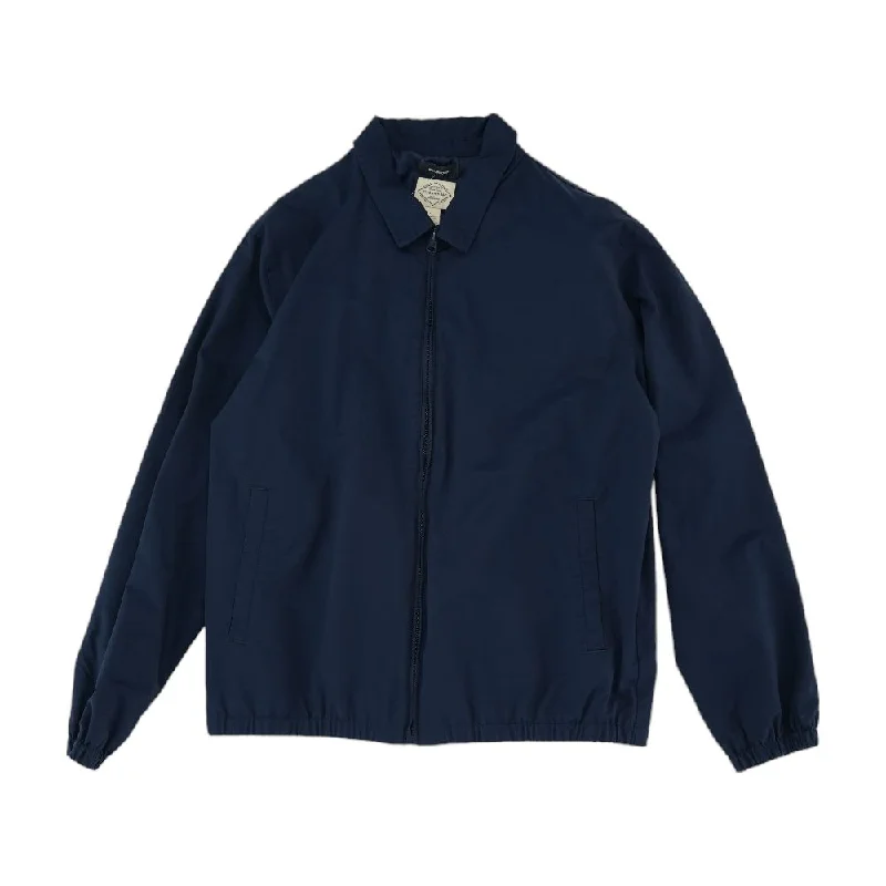 Navy Solid Lightweight Jacket Toggled Jacket Drawstring Jacket Belted Jacket