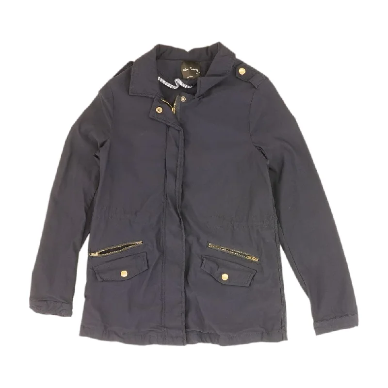 Navy Solid Lightweight Jacket Denim Jacket Leather Jacket Suede Jacket