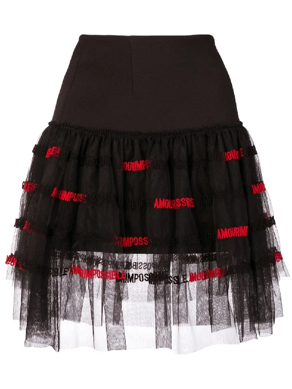 tulle panel skirt mini skirt trendy