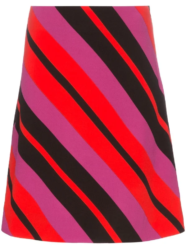diagonal stripe mini skirt wrap skirt elegant
