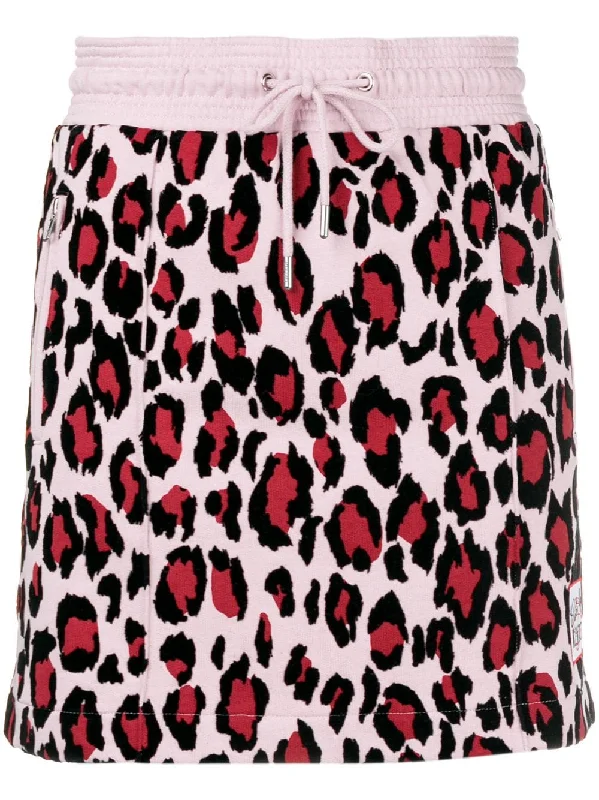 leopard-print track skirt wrap skirt elegant