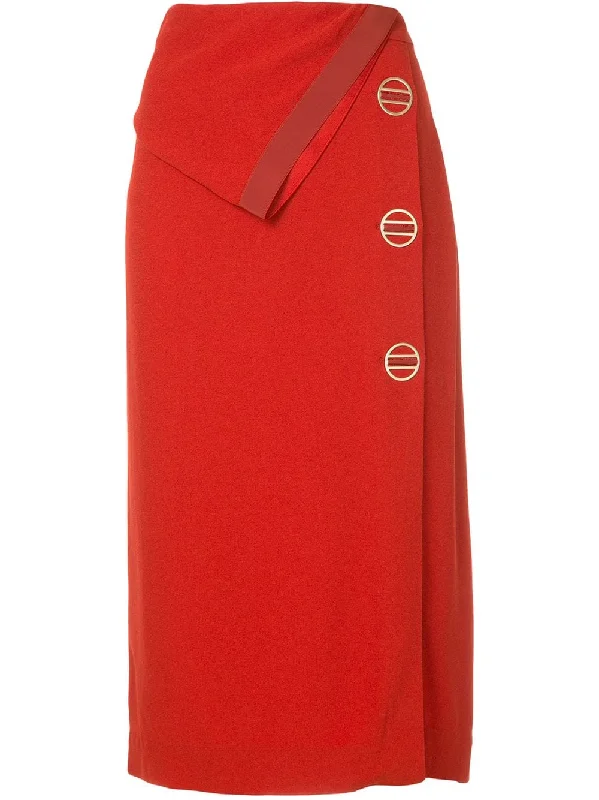 folded midi skirt a-line skirt cut