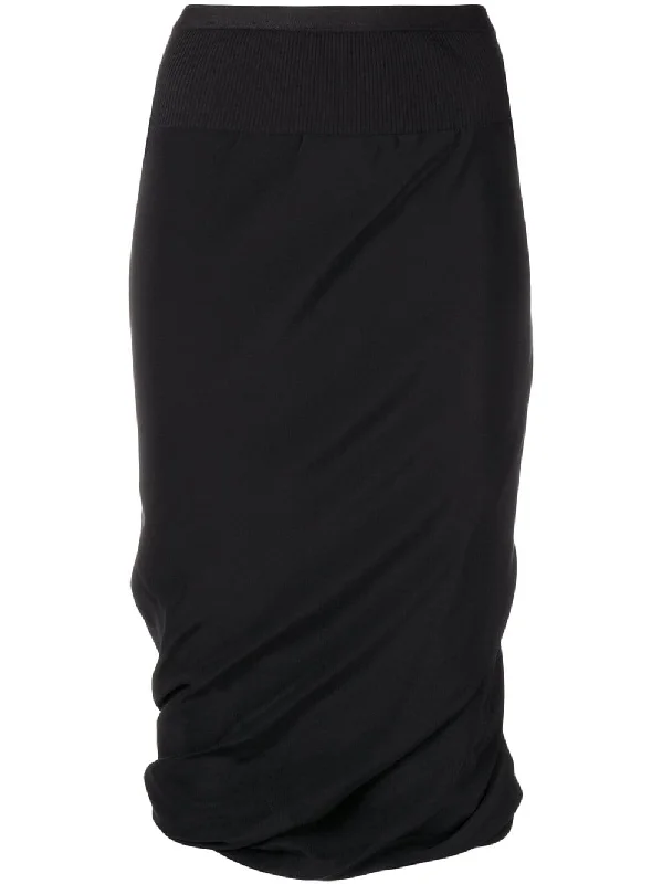 ruched pencil skirt chiffon skirt flowing