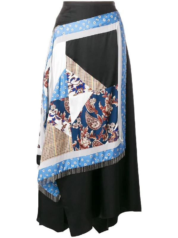 patchwork skirt casual skirt length