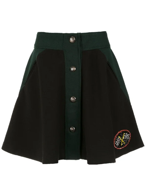 embroidered skirt linen skirt airy