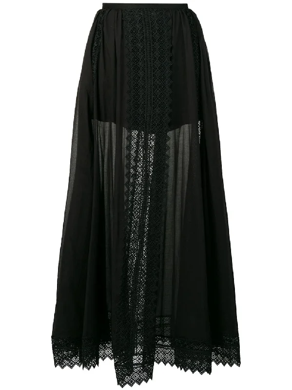 lace inserts maxi skirt boho skirt vibe